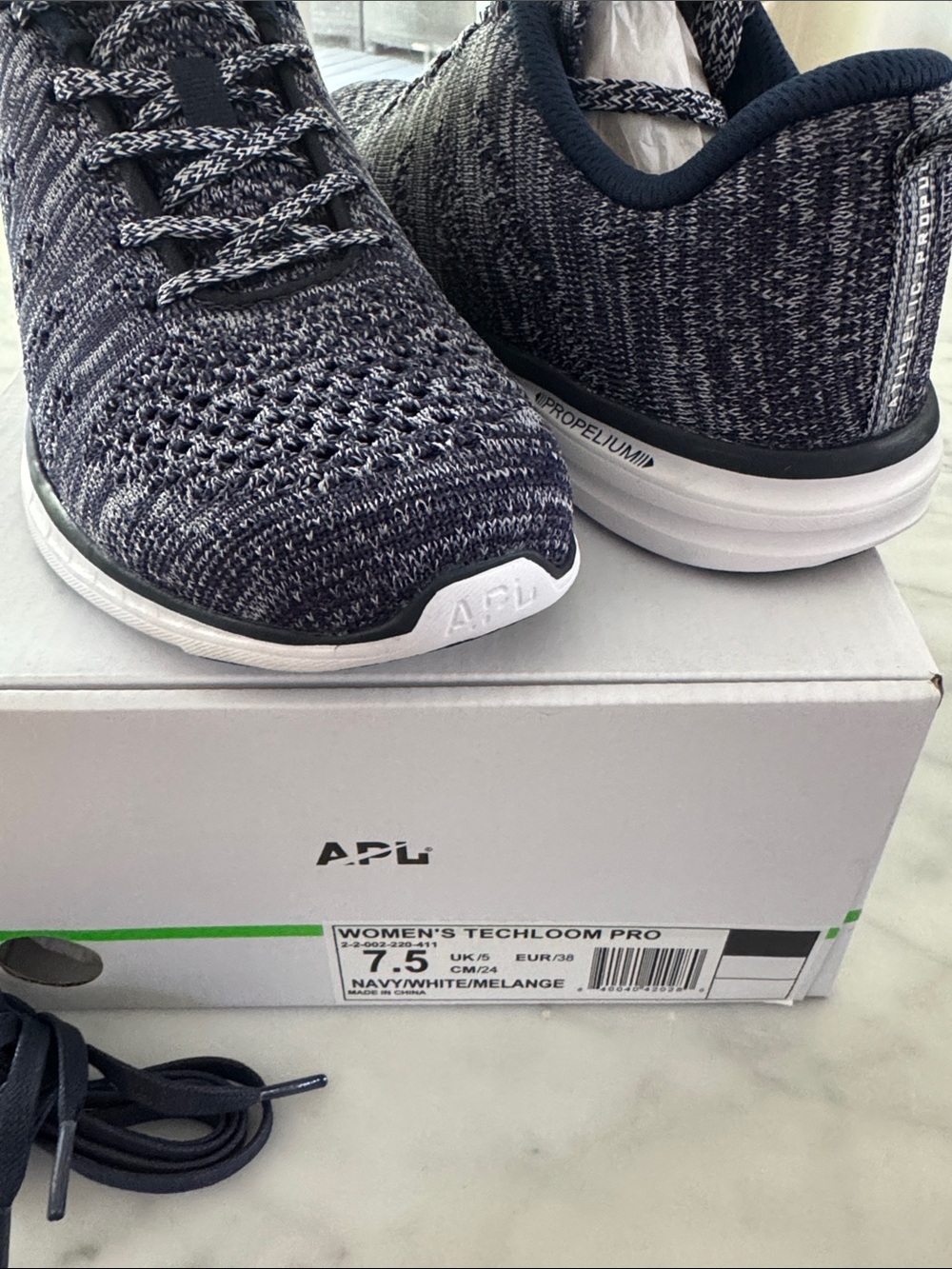 APL Women's Techloom Pro Sneakers - Navy/White Melange